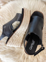 Load image into Gallery viewer, Freddie Black Corkys Wedge
