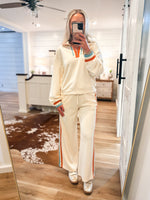 Load image into Gallery viewer, Called It Ivory Contrast Pullover &amp; Lounge Pant Set
