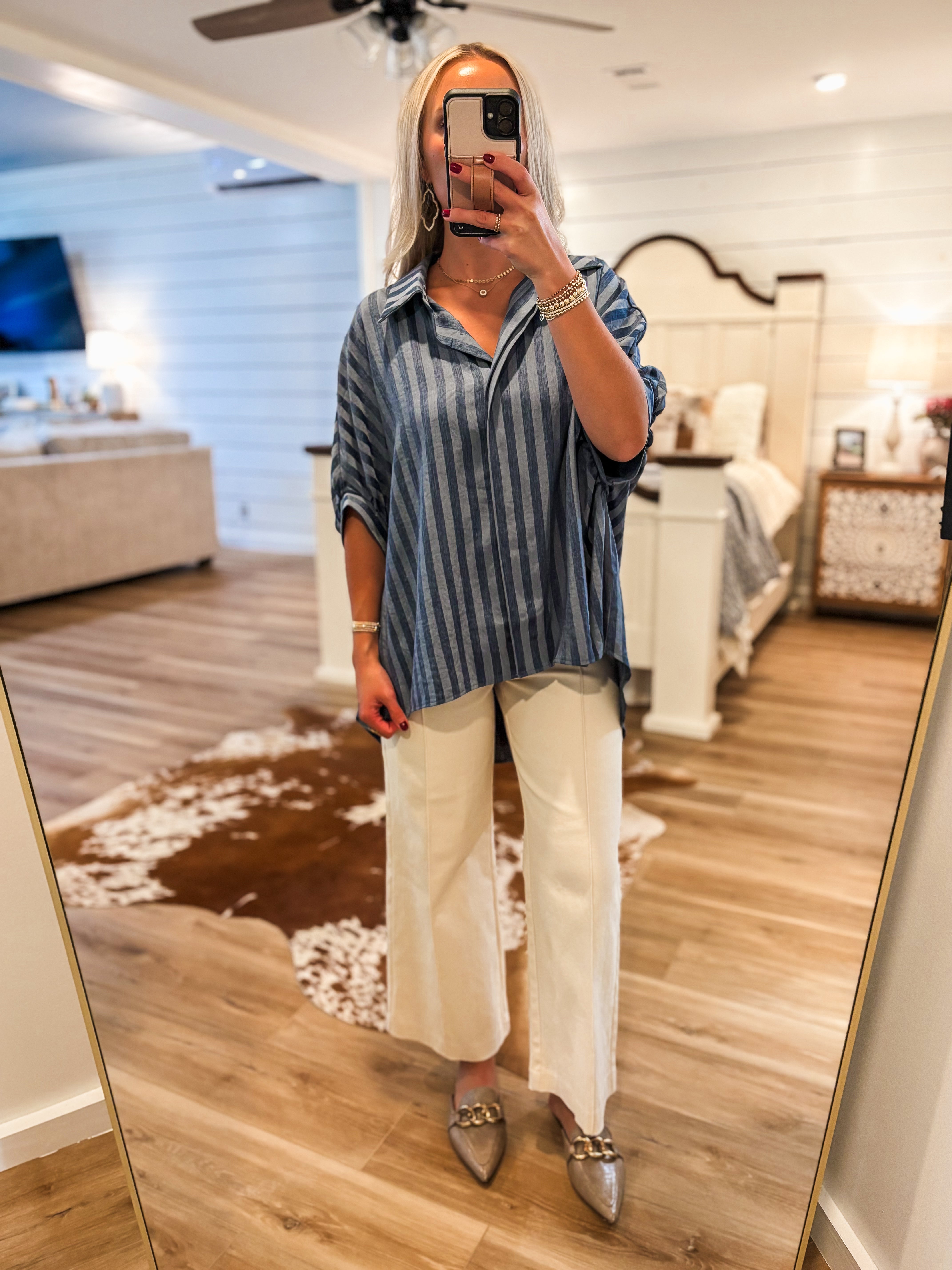 Happened To You Indigo Blouse