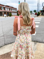 Load image into Gallery viewer, Summers On Pink and Yellow Floral Midi Dress
