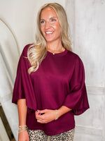 Load image into Gallery viewer, Plan To Stay Maroon Luxe Blouse
