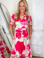 Load image into Gallery viewer, All To You Pink Floral Maxi Dress
