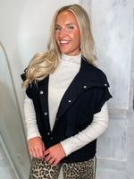 Load image into Gallery viewer, Gotta Have It Black Button Down Vest
