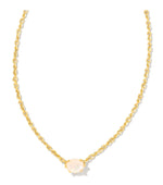 Load image into Gallery viewer, Cailin Champagne Opal Crystal Pendant Gold Necklace
