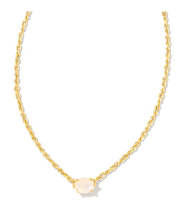 Cailin Champagne Opal Crystal Pendant Gold Necklace