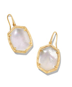 Load image into Gallery viewer, Daphne Mother of Pearl Gold Drop Earring
