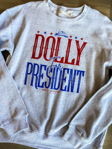 Dolly For President Simply Southern Gray Sweatshirt