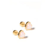 Load image into Gallery viewer, Screwback Stud Earrings - Tara - Light Pink
