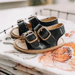 Load image into Gallery viewer, Adorable Black Charley Sandal Non-Slip Soft Sole
