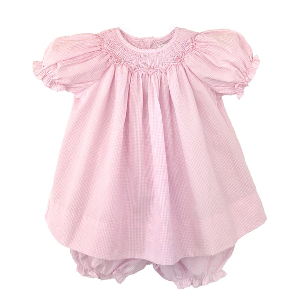 Pink Smocked Bishop Dress