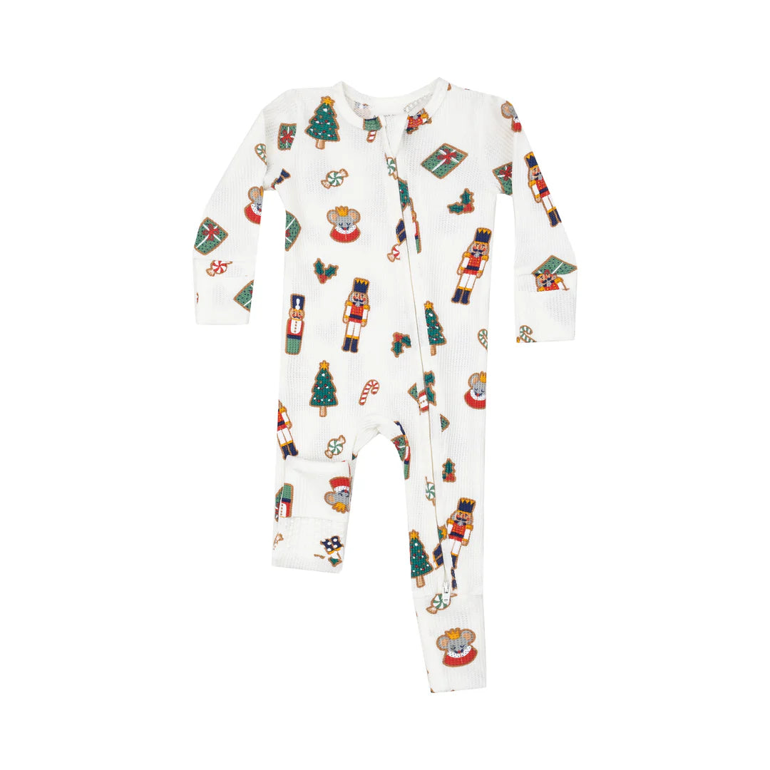 Angel Dear Nutcracker Christmas Cookies 2 Way Zipper Romper