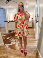 Load image into Gallery viewer, In Spring Red Tulip Mini Dress
