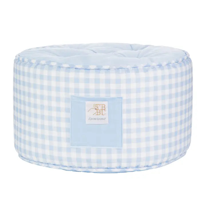 The Beaufort Bonnet Company Buckhead Blue Gingham Pouf