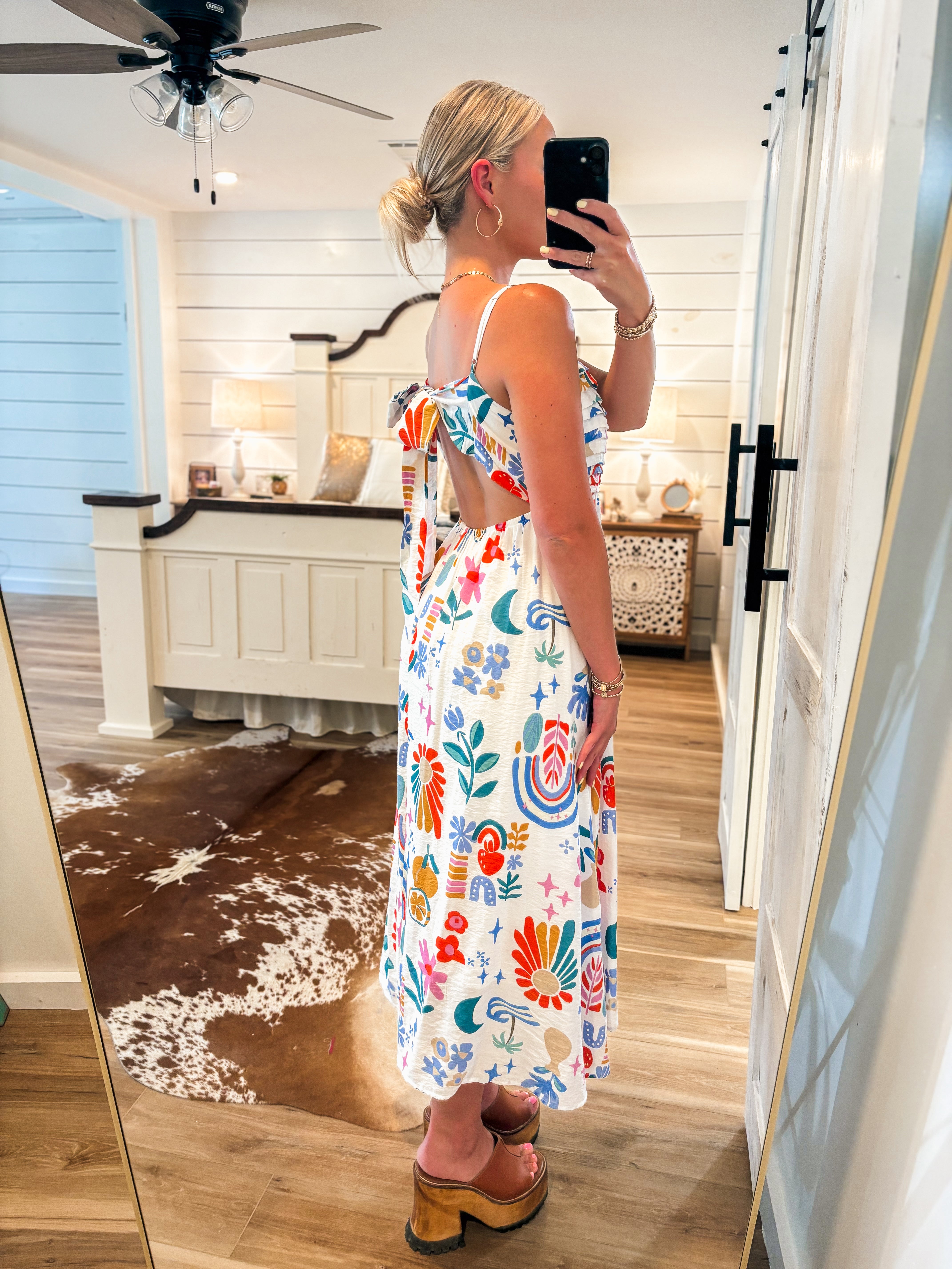 Sundazed White Multi Floral Midi Dress