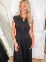 Load image into Gallery viewer, Only Yours Black Luxe Knit Midi Dress
