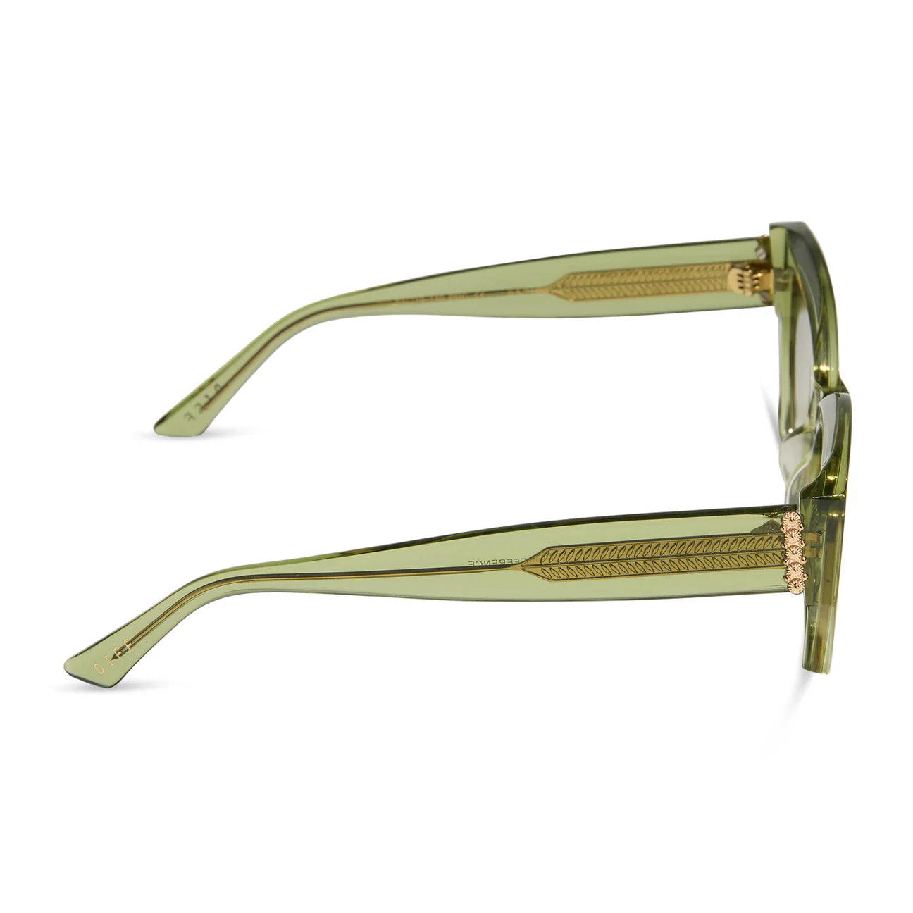 Thailand - Light Green Crystal Olive Gradient Diff Sunglasses - The White Lotus