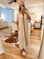 Load image into Gallery viewer, Far Behind Brown Stripe Maxi Dress

