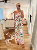 Load image into Gallery viewer, Sunset Stroll Tropical Print Linen Tank &amp; Lounge Pant Set
