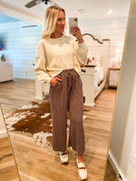 Load image into Gallery viewer, Last Memory Maroon Ribbed Lounge Pants
