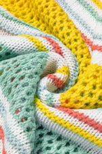 Load image into Gallery viewer, Hey There Multicolor Hollow Striped Knit Sweater
