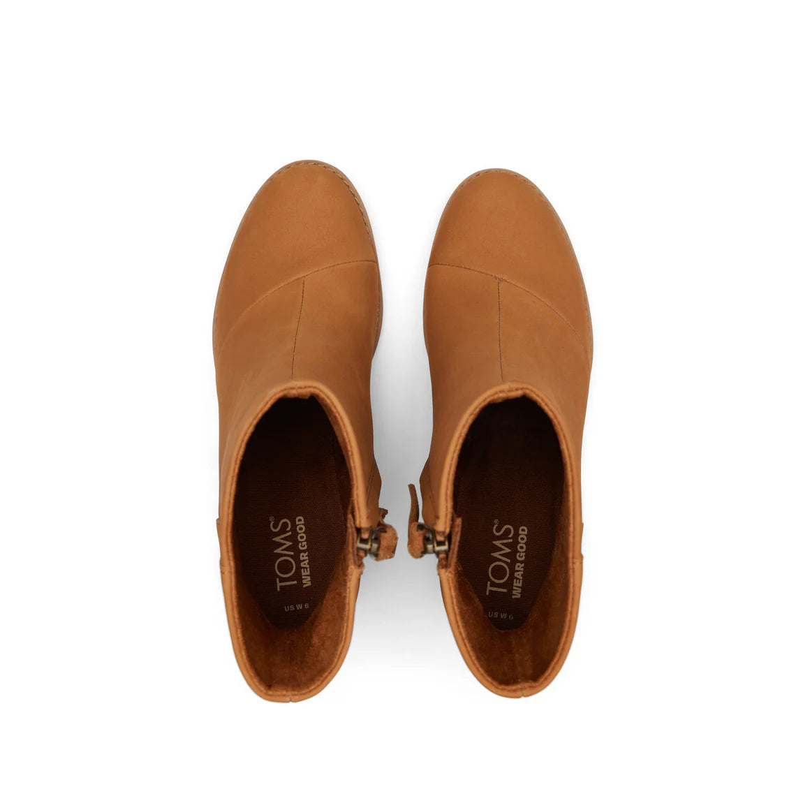 TOMS Evelyn Heeled Boot - Tan Leather