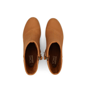 TOMS Evelyn Heeled Boot - Tan Leather