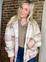 Load image into Gallery viewer, Love Like This Mocha &amp; Mauve Plaid Shacket
