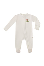 Load image into Gallery viewer, Pip Embroidered Zip Romper -Barks &amp; Birdies

