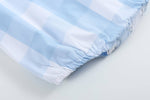 Load image into Gallery viewer, Large Blue Check Bubble Romper
