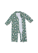 Load image into Gallery viewer, Christmas Dogs Green Coat Romper
