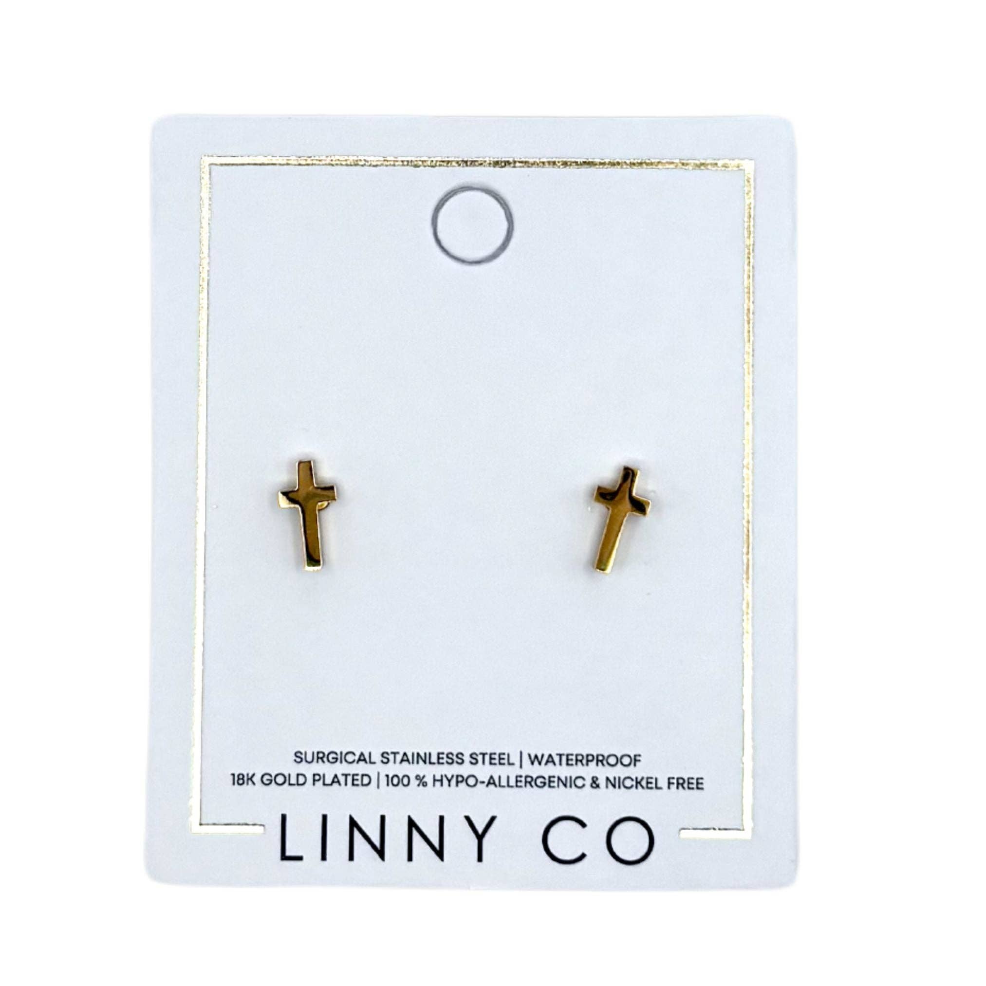 Screwback Stud Earrings - Catherine Cross
