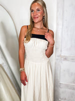 Load image into Gallery viewer, Plans Confirmed Cream Contrast Midi Dress
