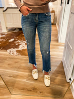 Load image into Gallery viewer, Prodigy Mid Rise Cropped Bootcut Vervet Denim
