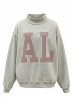 Load image into Gallery viewer, “AL” Alabama Lt Gray Mock Sweatshirt

