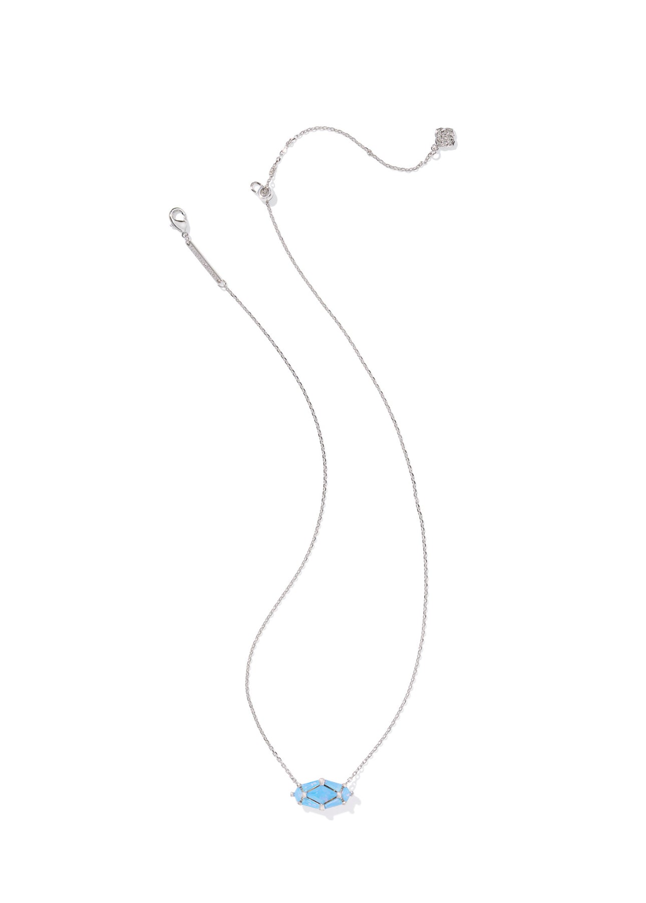 Lindy Rae Elisa Light Blue Opalite Silver Pendant Necklace