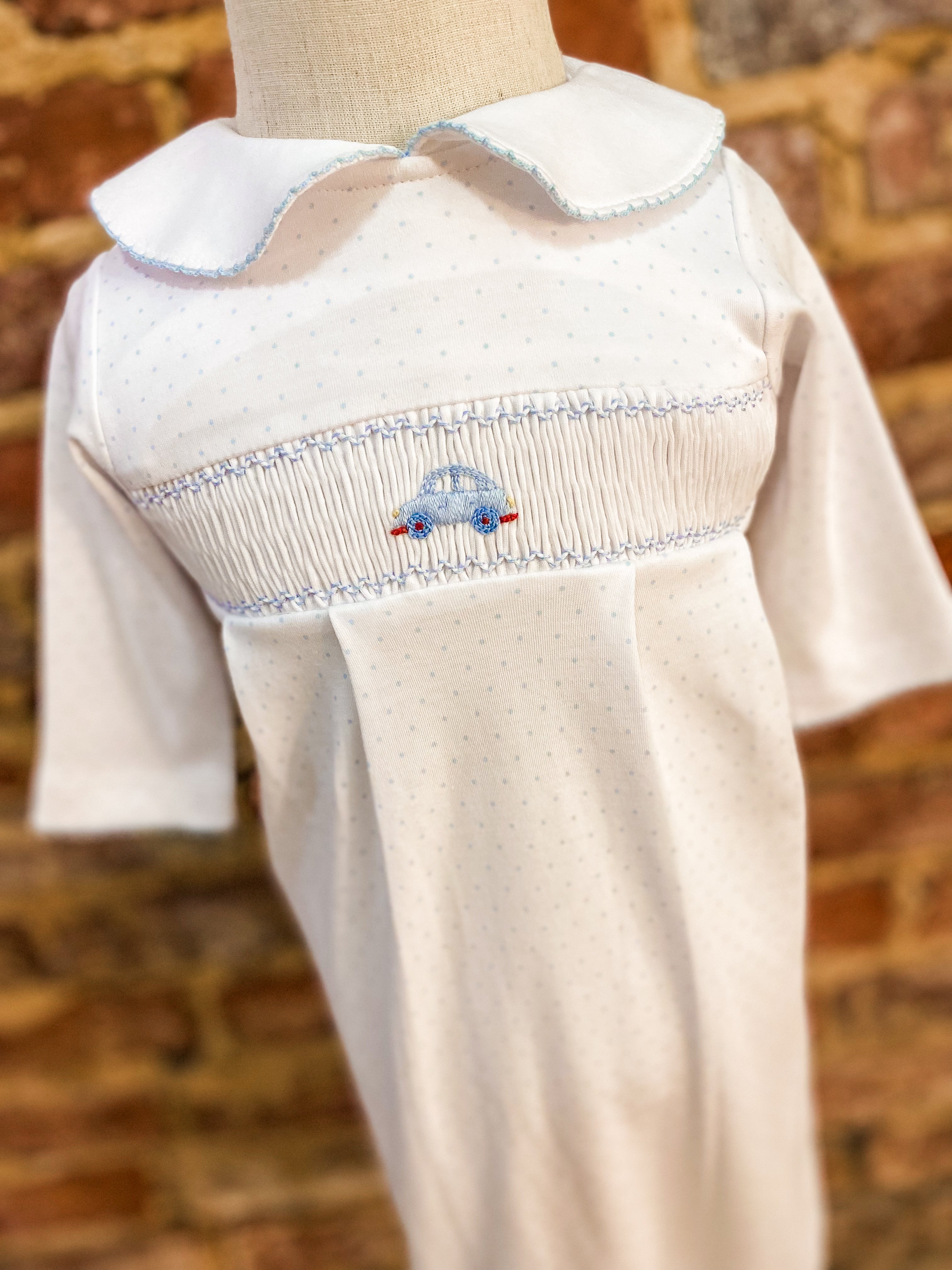 Car - Smocked Little English Gown