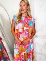 Load image into Gallery viewer, Dance With Me Pink Multi Floral ADRIENNE Top &amp; Maxi Skirt Set
