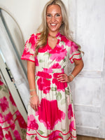 Load image into Gallery viewer, All To You Pink Floral Maxi Dress
