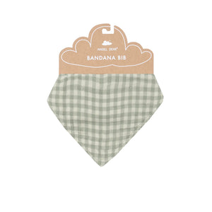 Angel Dear Mini Green Gingham Bandana Bib