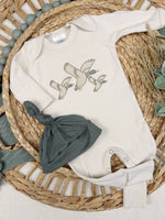 Load image into Gallery viewer, Mallard duck baby footie | Baby Boy Outfit
