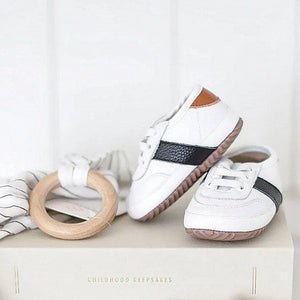 White and Black Love Bug Baby Sneaker