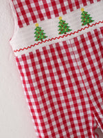 Load image into Gallery viewer, Christmas Tree Smocked Romper
