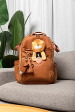 Load image into Gallery viewer, Cognac Boss Plus Itzy Ritzy Backpack Diaper Bag
