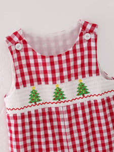 Christmas Tree Smocked Romper