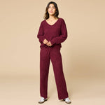 Load image into Gallery viewer, Oprah's Fave 2024 - Solid Marshmallow V-Neck Lounge Set
