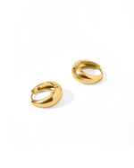 Load image into Gallery viewer, Huggie Earrings - Sunday Hoop Gold 12mm
