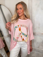 Load image into Gallery viewer, Changing Tune Pink Peace Patch Tunic
