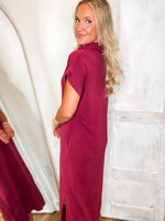 Load image into Gallery viewer, Found You Burgundy Luxe Butter Maxi Dress
