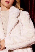 Load image into Gallery viewer, Save It For Me Ivory Faux Fur Jacket
