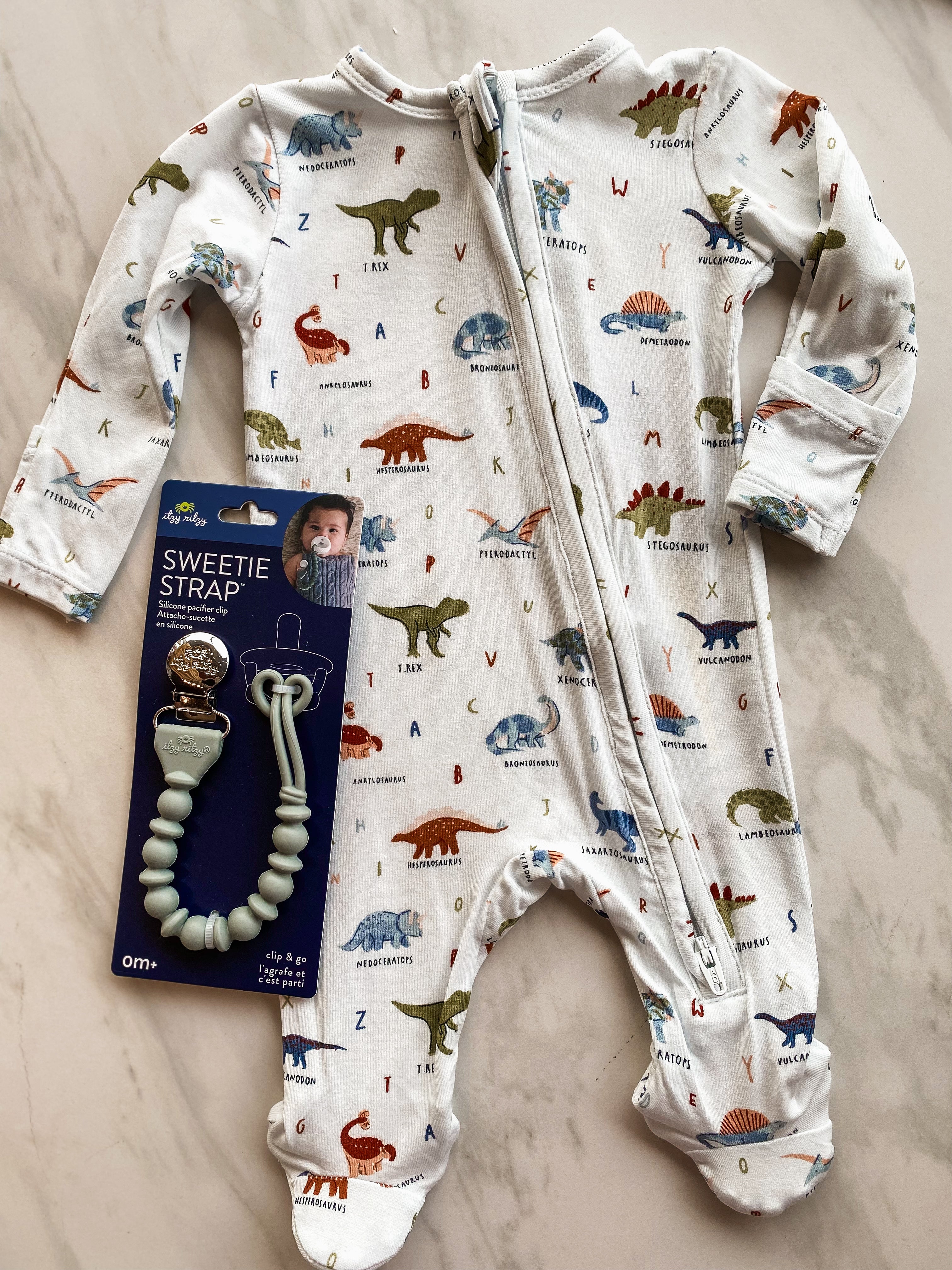 Angel Dear Dino 2 Way Zipper Footie